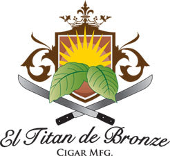 El Titan de Bronze signature emblem - Cuban-style cigars crafted with passion and precision.